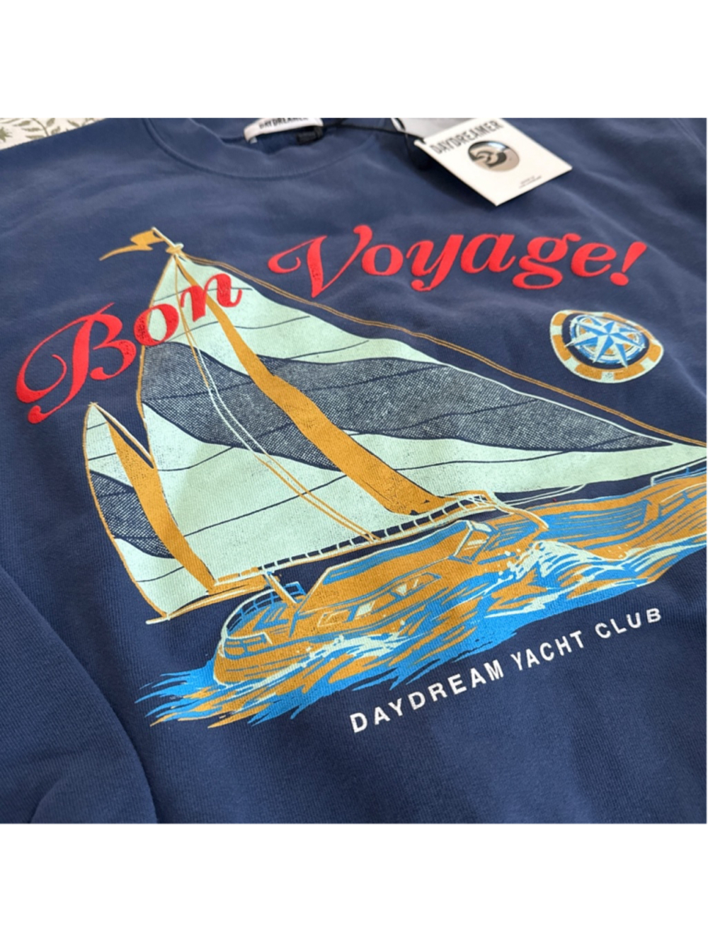 DAYDREAMER Blue Bon Voyage Sweatshirt XS - Picture 2 of 5